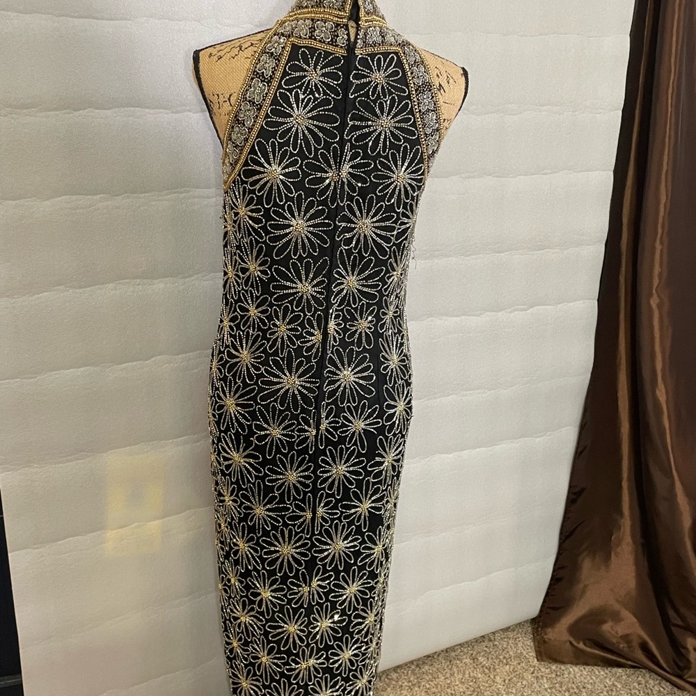 COPY - Windsor brand full length beaded dress with satin inside